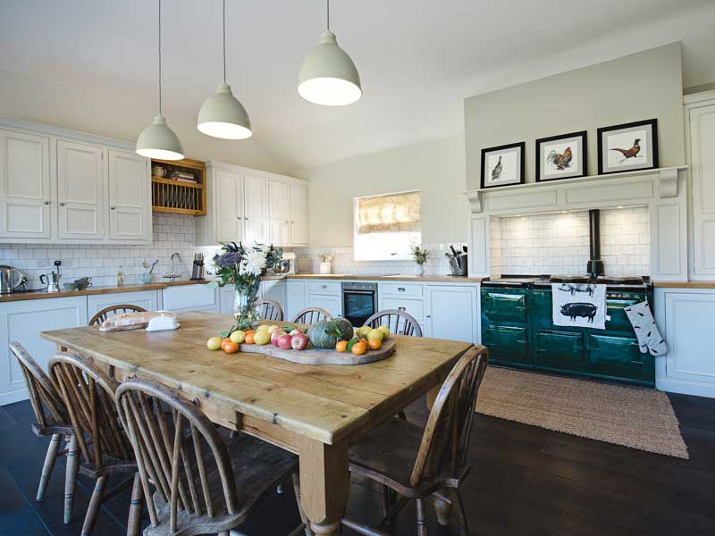 bespoke kitchens, hand painted units Solid wood cabinets made to order from The Bramble Tree kitchens