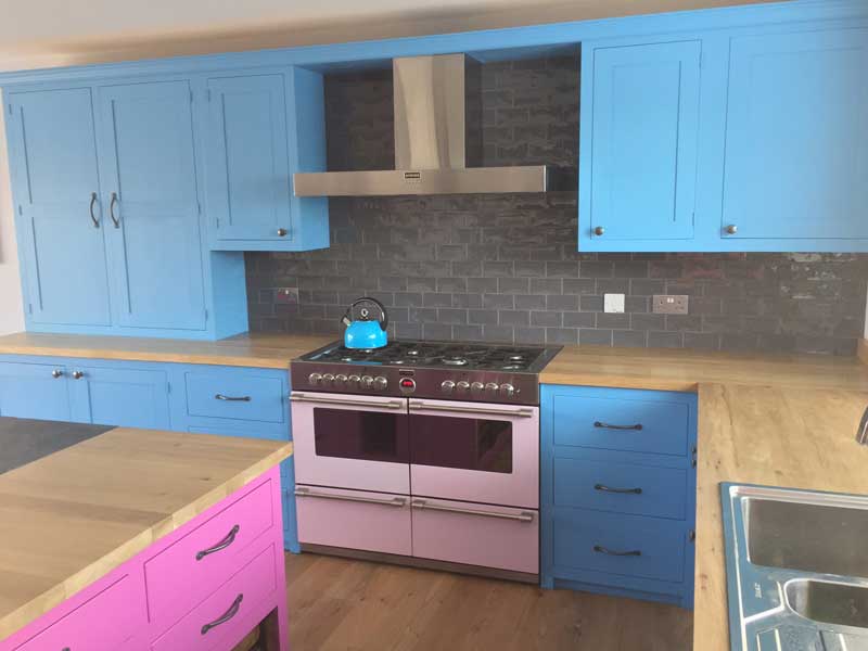 unique kitchen units, not on the high street, hand made to your specifications and painted in a colour of your choice, The Bramble Tree Kitchen makers, Nottinghamshire