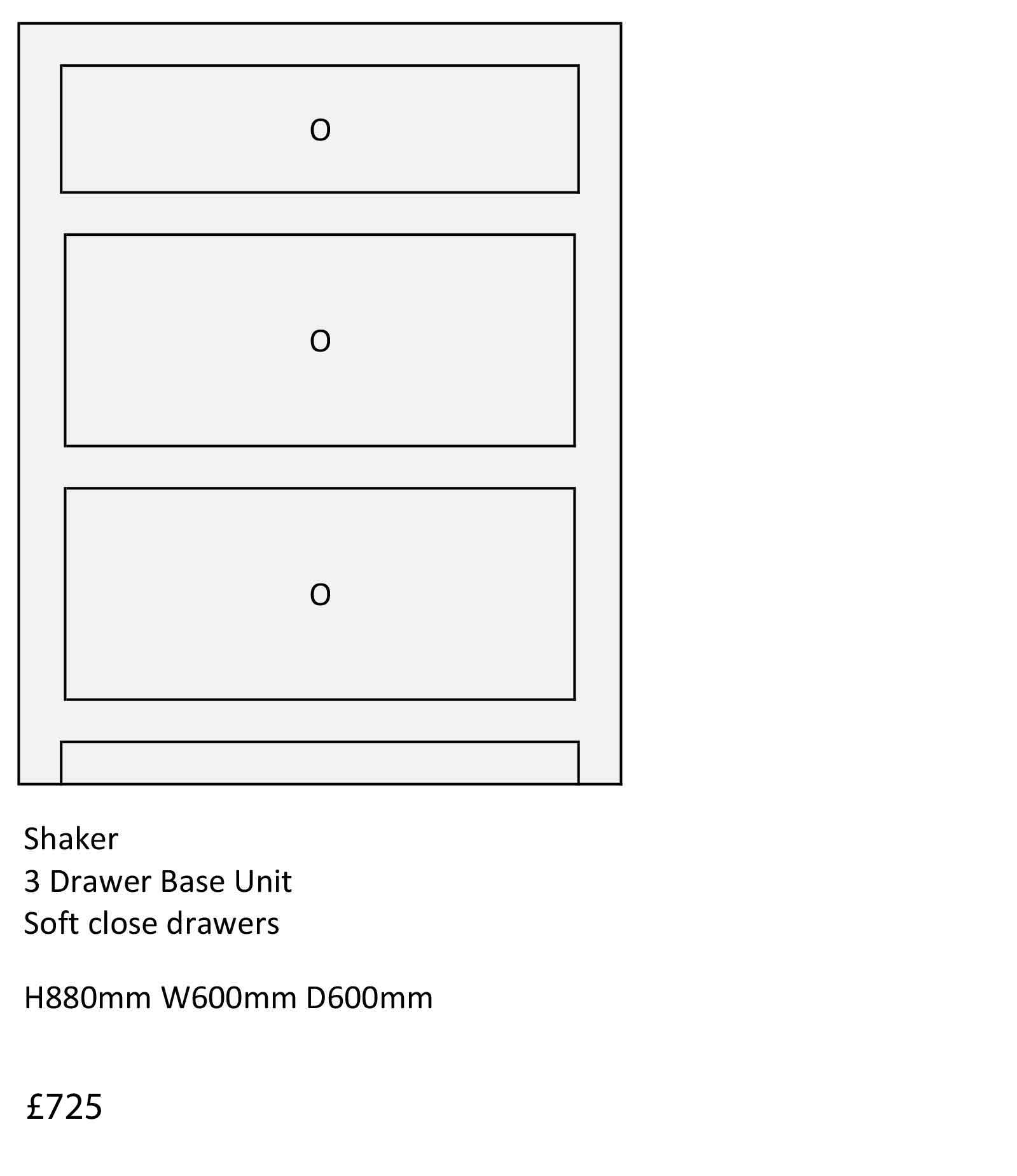 Shaker style drawer unit with soft close drawers, designed by The Bramble Tree