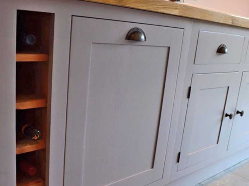 bespoke kitchens, hand painted units Solid wood cabinets made to order from The Bramble Tree kitchens