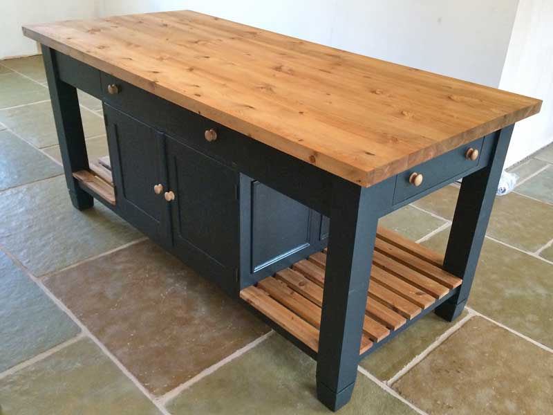 island kitchen carts and tables  tailor made to your needs from The Bramble Tree delivered nationwide in the UK